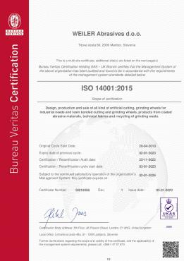 Сертификат ISO 14001