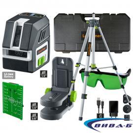 Зелен линеен лазерен нивелир PocketCross-Laser 2G Set 150 cm