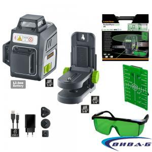 Зелен линеен лазерен нивелир PocketPlane-Laser 3G