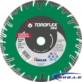 Диамантен диск за рязане на армиран бетон TOROFLEX PRO Concrete Segment 230