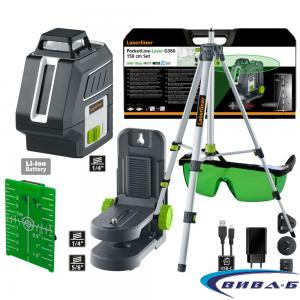 Зелен линеен лазерен нивелир PocketLine-Laser G360 Set 150 см